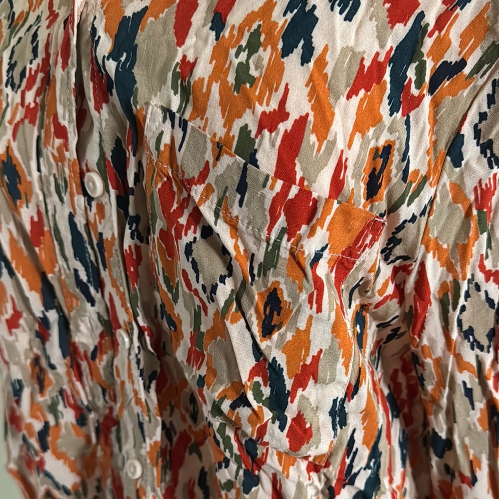 Beachlunchlounge Multicolor Patterned Blouse - image 3